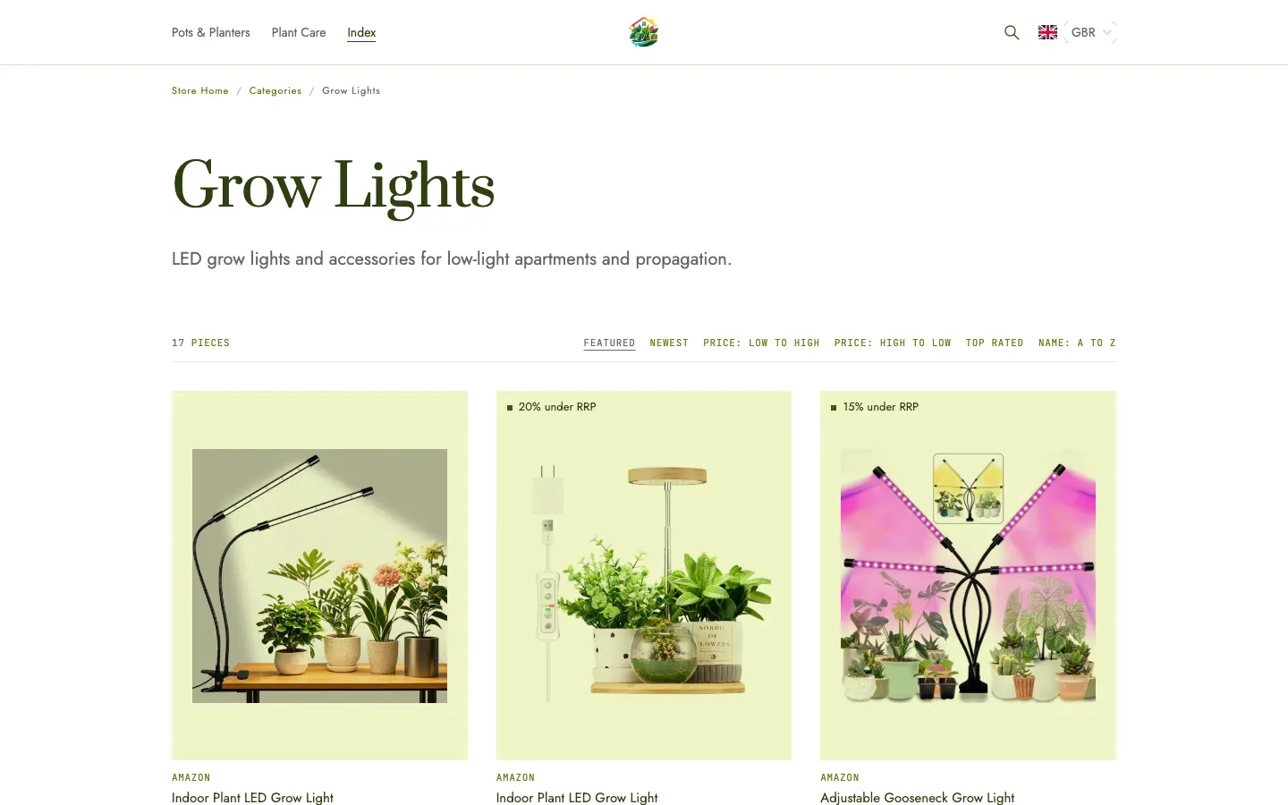 Vista category page on houseplantcrew.com