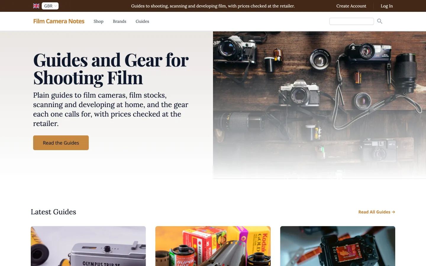 An affiliate store built with FreshStore: filmcameranotes.com