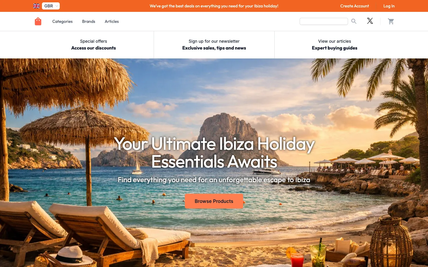 An affiliate store built with FreshStore: ibizaloco.com