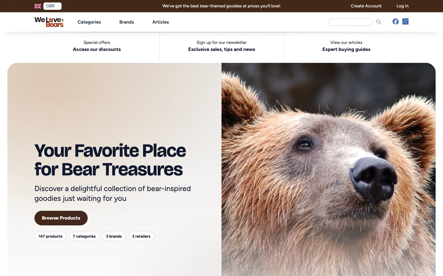 An affiliate store built with FreshStore: store.lovebears.org
