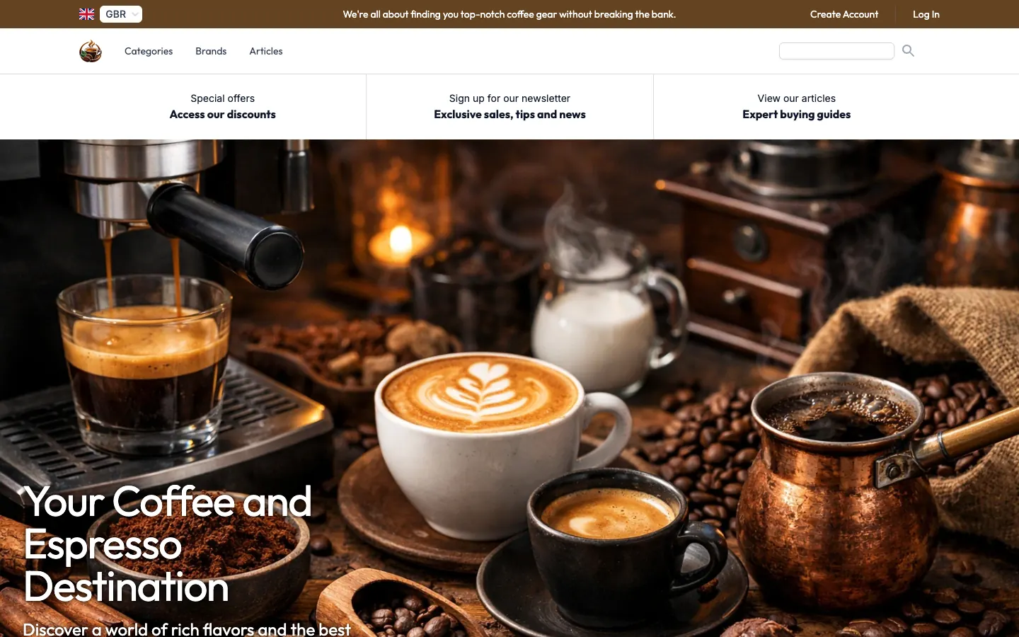An affiliate store built with FreshStore: thebaristahouse.com