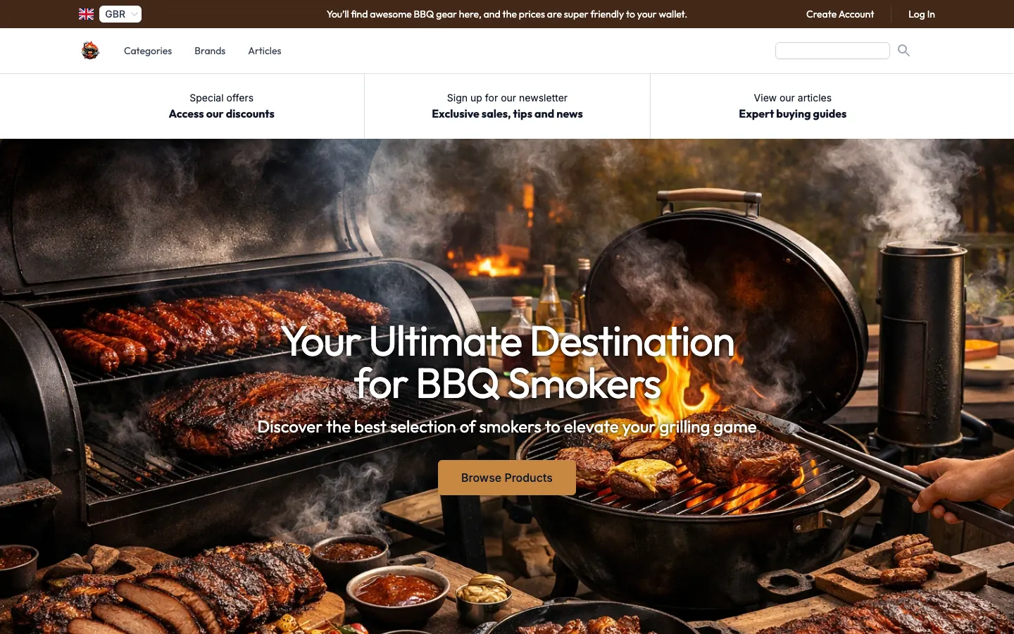 An affiliate store built with FreshStore: thesmokerhouse.com