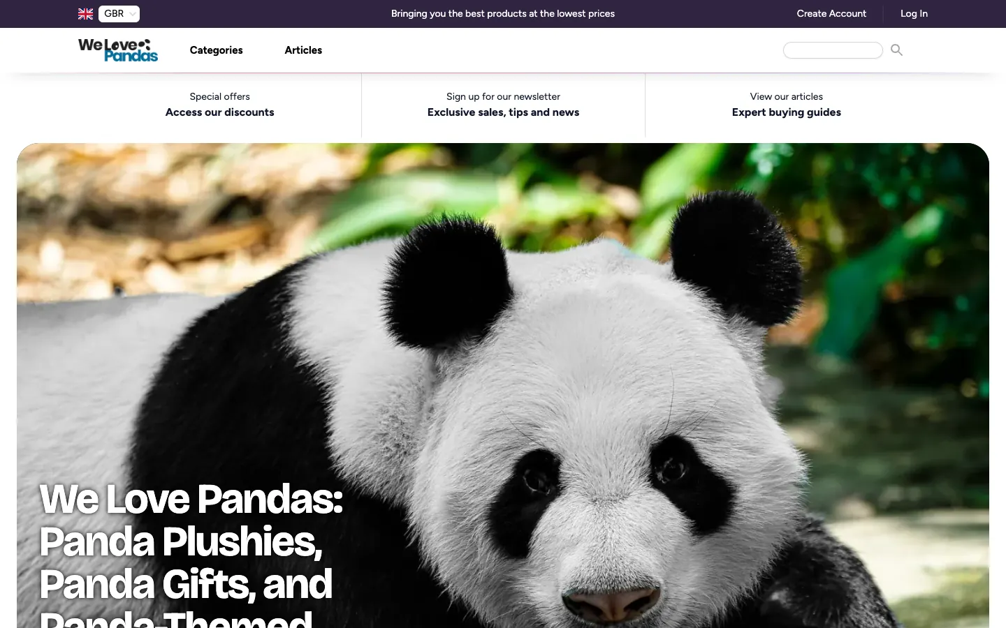 An affiliate store built with FreshStore: store.welovepandas.org
